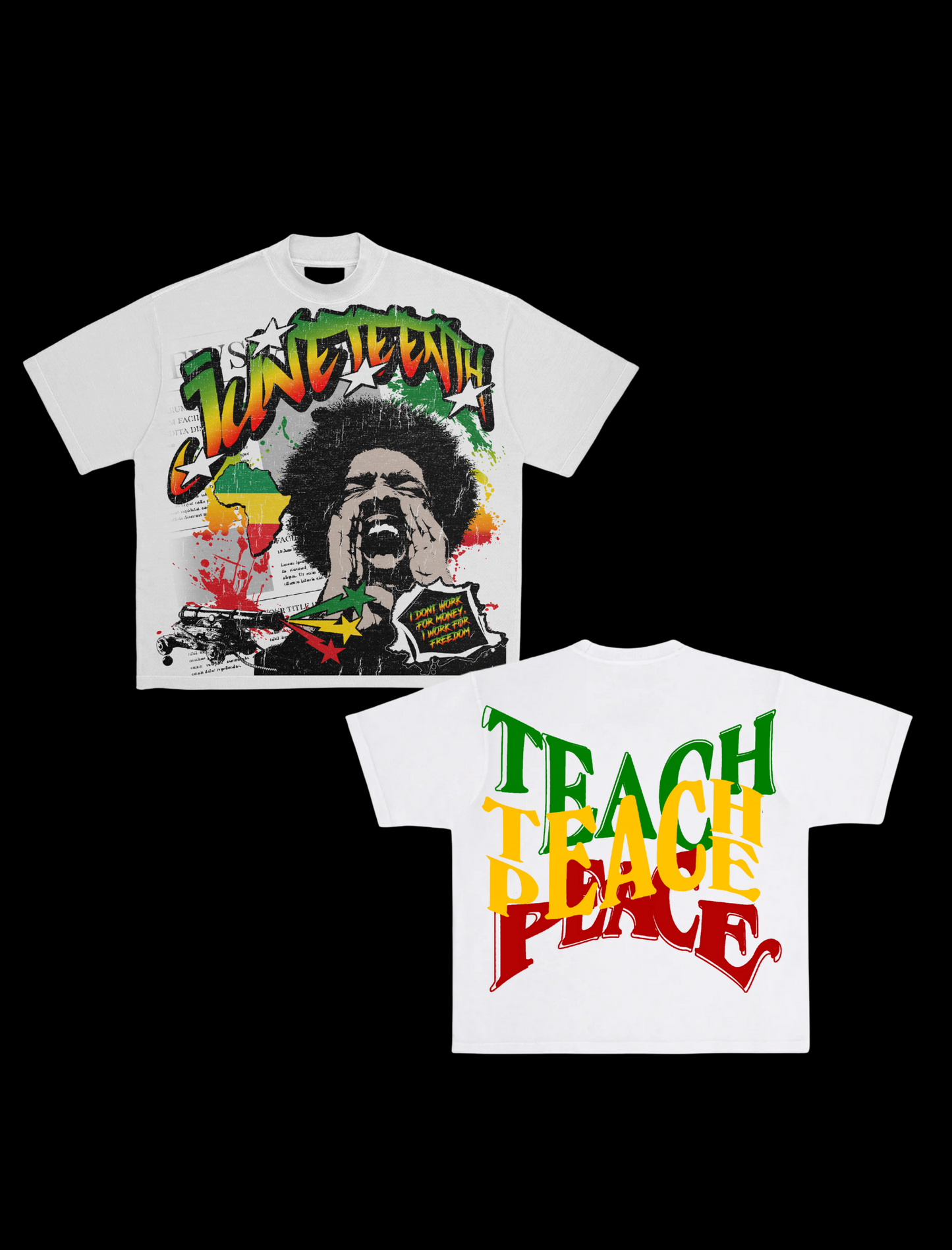 Juneteenth Teach Peace Tee